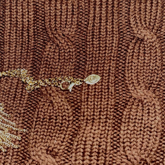 (Bundle 3 for $15) Charming Charlie Gold and Turquoise Fringe Necklace - Picture 3 of 4